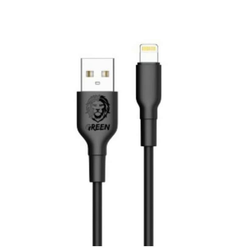 کابل گرین لاین یو اس بی آ به لایتنینگ Green cable usb-a to lightening PVC 1.2M