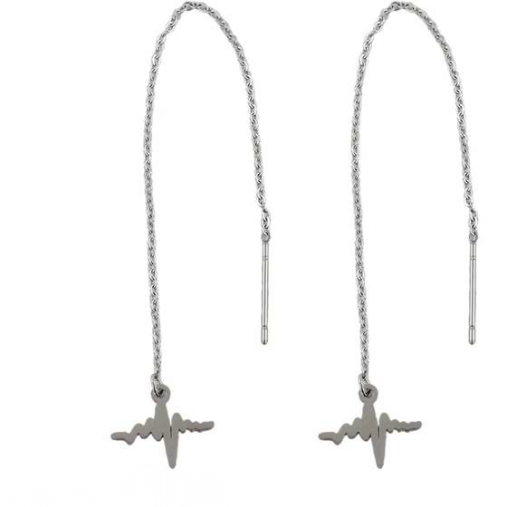 گوشواره بخیه ای مدل ضربان کد w-er-071