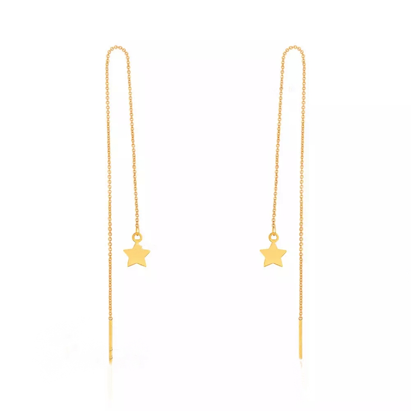 گوشواره بخیه ای مدل ستاره کد w-er-067