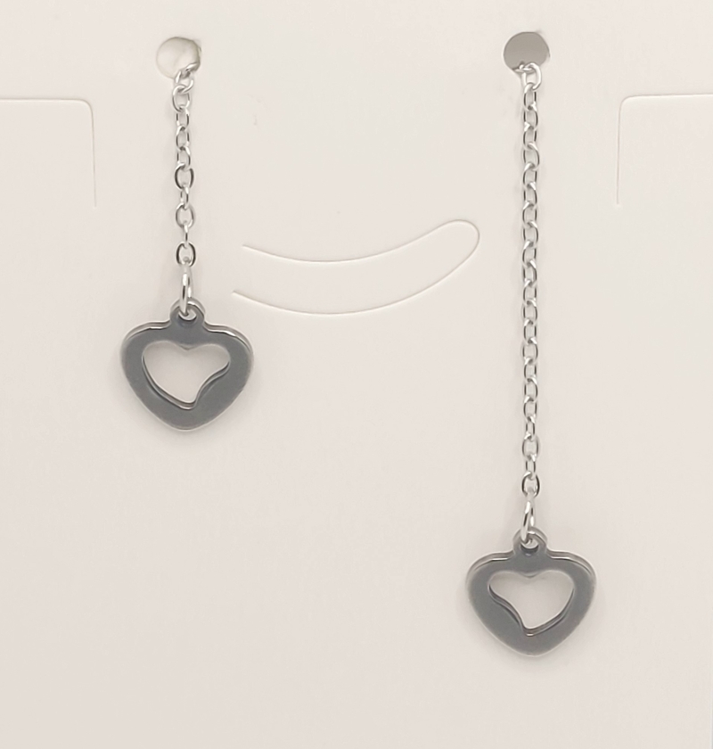 گوشواره بخیه ای مدل قلب کد w-er-063