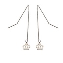 گوشواره بخیه ای مدل تاج کد w-er-059