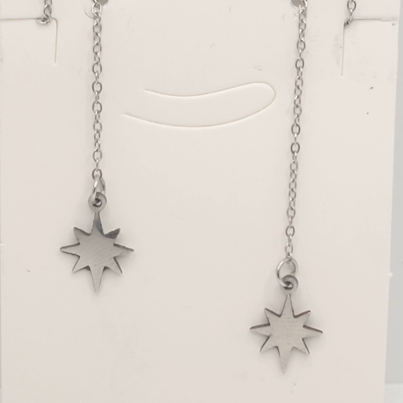 گوشواره بخیه ای طرح ستاره کد w-er-058