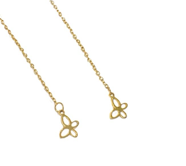 گوشواره بخیه ای مدل پروانه کد w-er-048