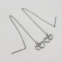 گوشواره بخیه ای مدل قلب دوتایی کد w-er-046