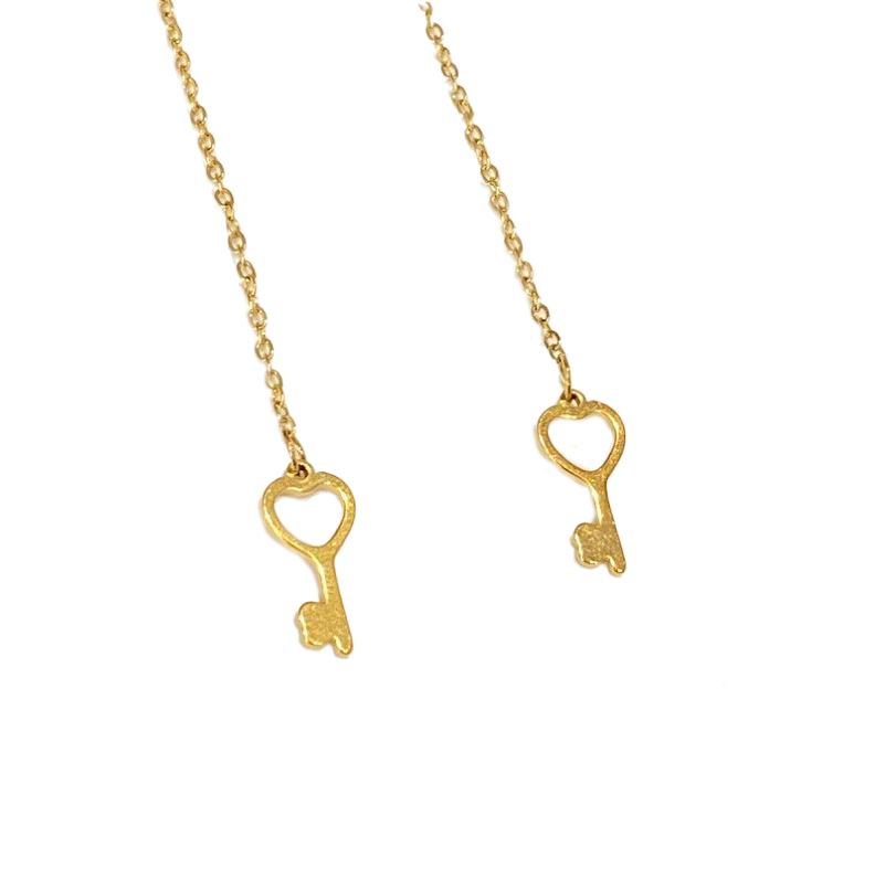 گوشواره بخیه ای مدل کلید کد w-er-042