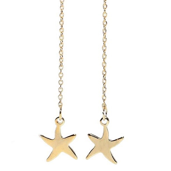 گوشواره بخیه ای مدل ستاره کد w-er-041