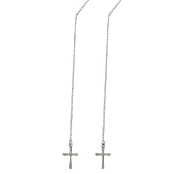 گوشواره بخیه ای مدل صلیب