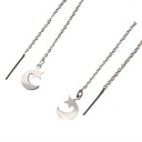 گوشواره بخیه ای مدل ماه و ستاره کد w-er-38