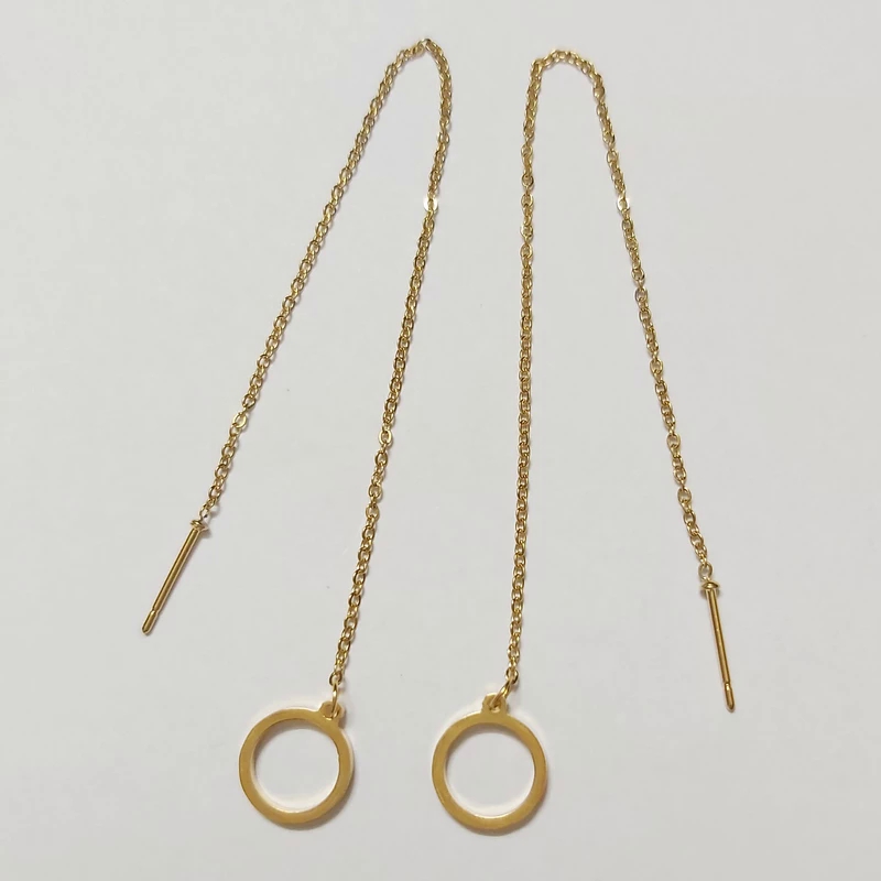 گوشواره بخیه ای مدل دایره کد w-er-34