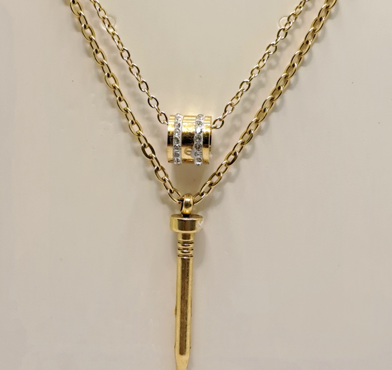 گردبند دو ردیفه مدل میخ