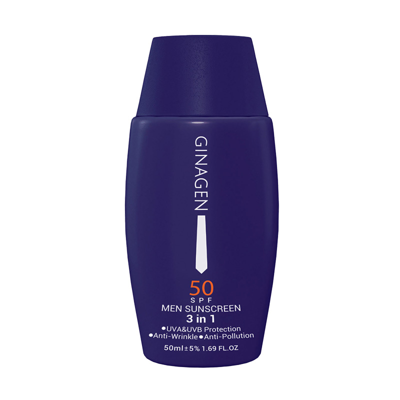 کرم ضد آفتاب بی رنگ ژیناژن SPF 50 مدل 3in1 ‌مناسب برای انواع پوست حجم 50 میل