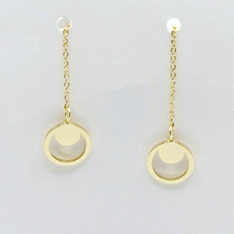 گوشواره بخیه ای مدل دایره کد w-er-022