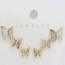 گوشواره پک ۳ تایی میخی استیل کد w-er-014