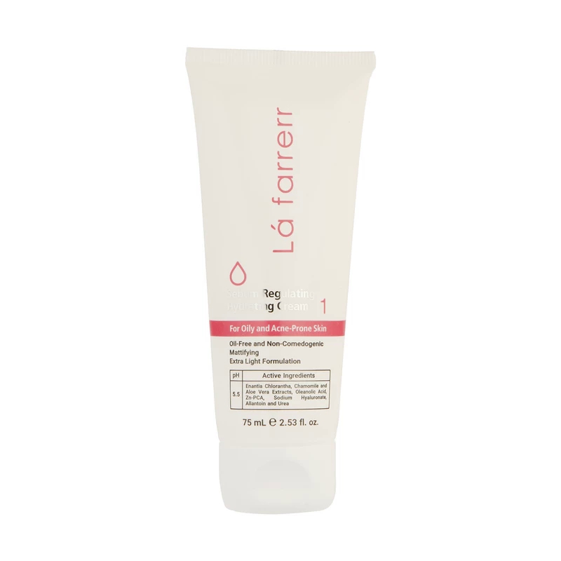 کرم مرطوب کننده و آبرسان لافارر پوست چرب (1) مدل Regulating حجم 75 میل مناسب پوست چرب و آکنه دار