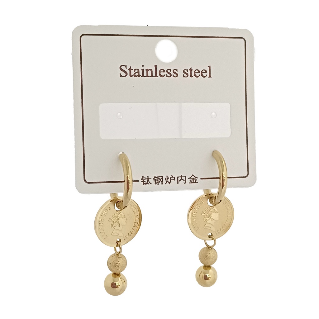 گوشواره اویزدار گوی سکه ای کد w-er-073