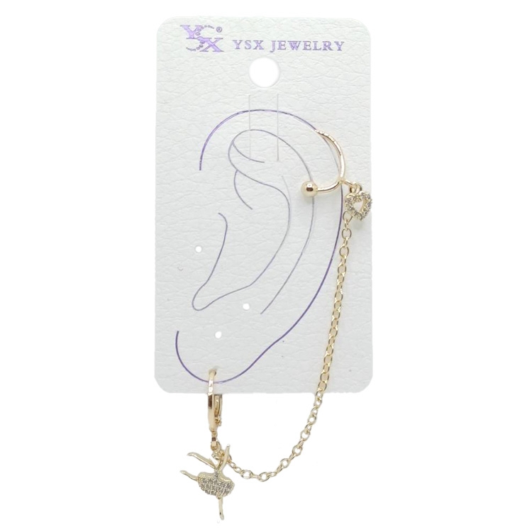 گوشواره ایرکاف زنجیری مدل بالرین کد w-er-096