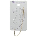 گوشواره ایرکاف زنجیری دو حلقه نگین دار کد w-er-105