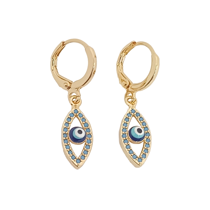 گوشواره اویزدار مدل چشم نظر کد w-er-137