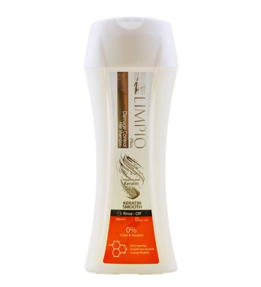 شامپو مو لیمپیو مدل کراتین مناسب موهای خشک و آسیب دیده حجم 250 میل