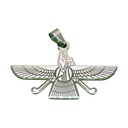 پلاک گردنی استیل تک‌رو برجسته مدل فروهر کد 03