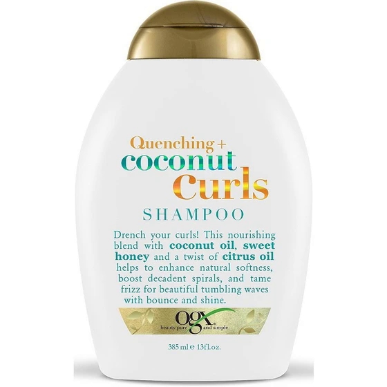 شامپو مو او جی ایکس مدل Coconut curls موهای‌فر  385میل