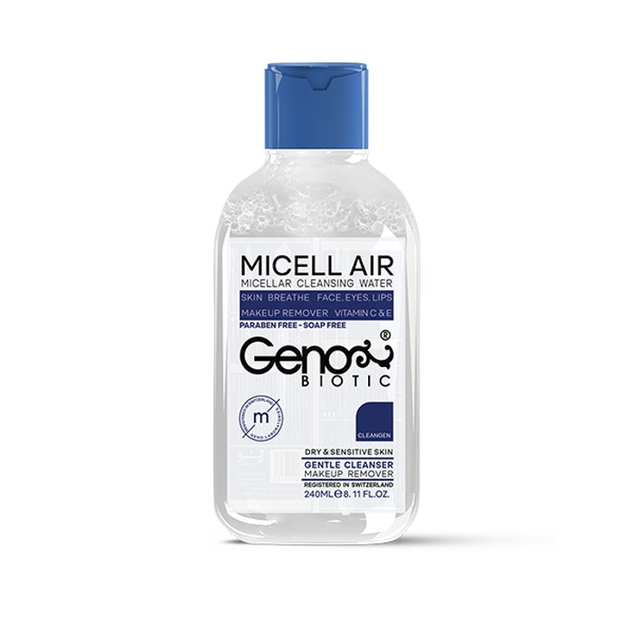 محلول پاک‌کننده آرایش ژنوبایوتیک مناسب پوست خشک و حساس 240 میل 