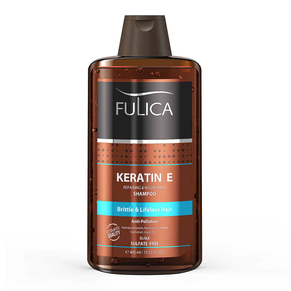  شامپو فولیکا تقویت‌کننده و ترمیم‌کننده‌ مو کراتین E حجم400میل