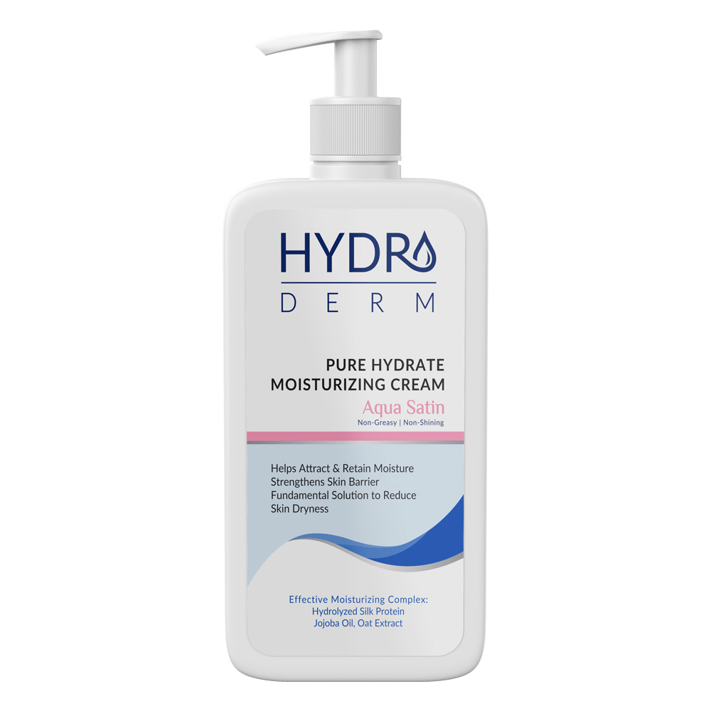  کرم پمپی هیدرودرم مرطوب‌کننده و نرم‌کننده دست و صورت Satin حجم500میل