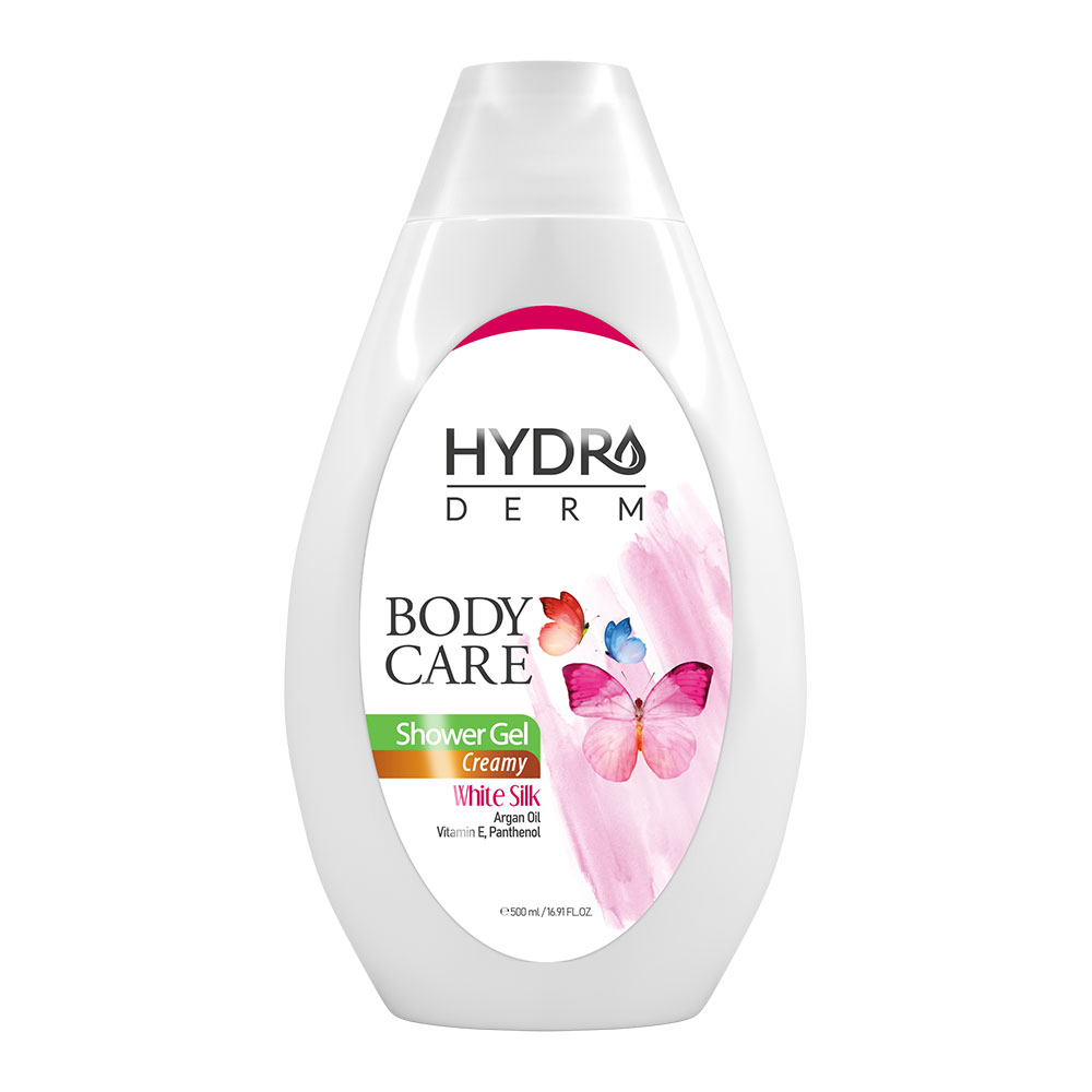 شامپو بدن کرمی هیدرودرم ابریشم سفید انواع‌پوست 500میل