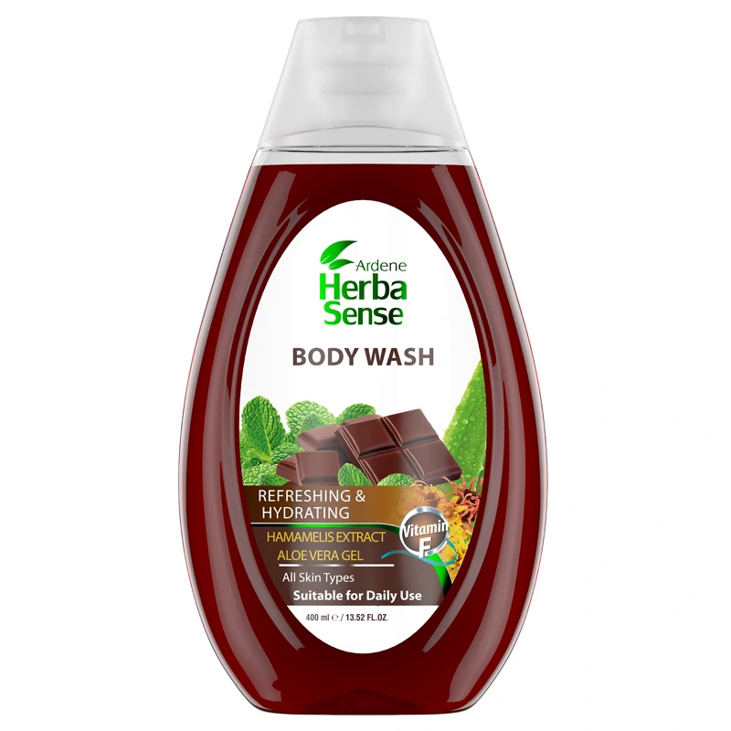 شامپو بدن آردن هرباسنس با رایحه  طراوت‌بخش شکلات و نعناع انواع‌پوست 400میل