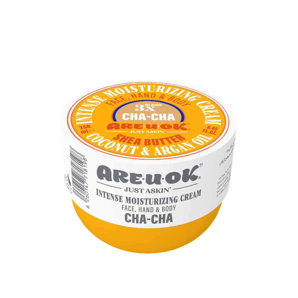 کرم رطوبت رسان پوست دست،صورت و بدن کاسه ای مدل cha-cha آریواُکی 250میل