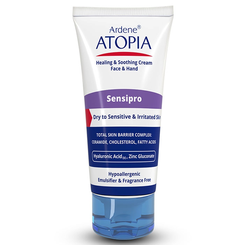 کرم مرطوب‌کننده و التیام‌بخش دست‌و‌صورت آردن آتوپیا مدلSensipro پوست‌ خشک‌و‌حساس 50میل 