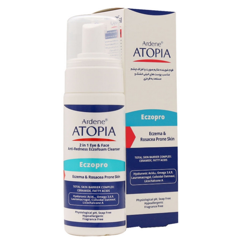 فوم شوینده بسیار ملایم آردن آتوپیا صورت و اطراف چشم مدلEczopro پوست خشک‌واگزمایی 150میل
