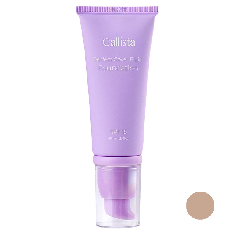 کرم‌پودر کالیستا مدل perfect cover fluid شمارهF05 انواع‌پوست حجم 40میل