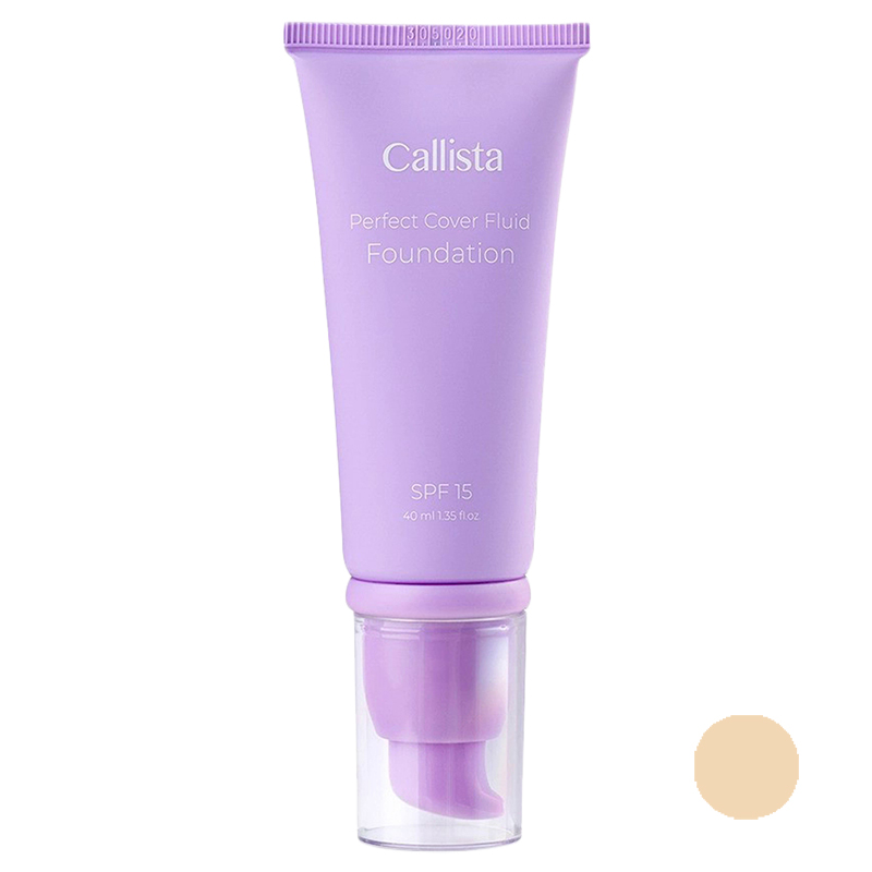 کرم‌ پودر کالیستا مدل perfect cover fluid شمارهF01 انواع‌پوست حجم 40میل