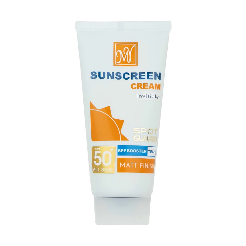 کرم ضد آفتاب ضد لک بی‌رنگ SPF50 فاقد چربی اسپات‌گارد مات ۴کاره مای مناسب انواع‌پوست 50میل