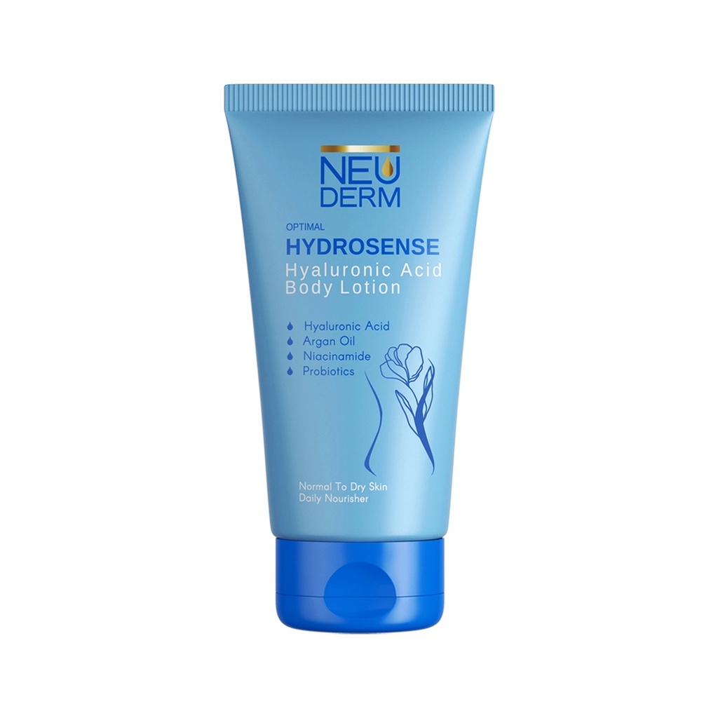 لوسیون مرطوب‌کننده بدن هیالورونیک‌اسید اپتیمال هیدروسنس نئودرم مناسب پوست‌نرمال تا خشک 150میل