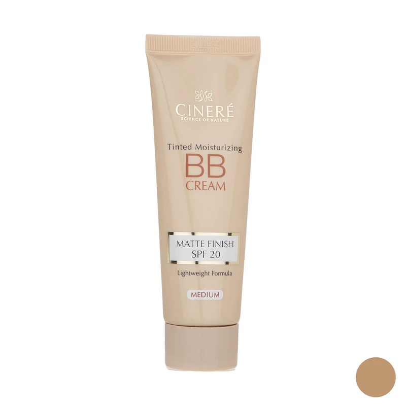 کرم پودر مرطوب کننده BB کرم سینره SPF20 مناسب انواع پوست 50 میل-رنگ متوسط