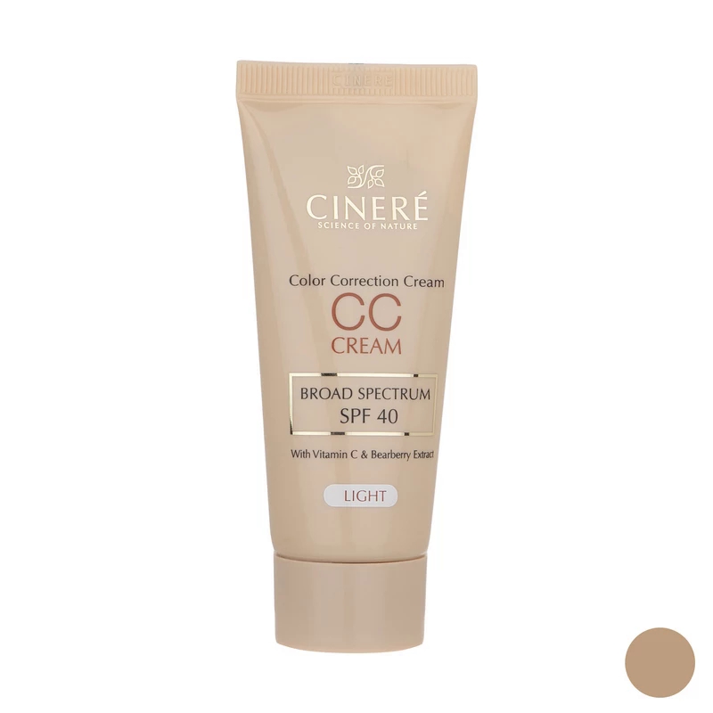 کرم پودر متعادل کننده رنگ پوست CC کرم SPF40 مناسب انواع‌پوست 40میل-رنگ روشن