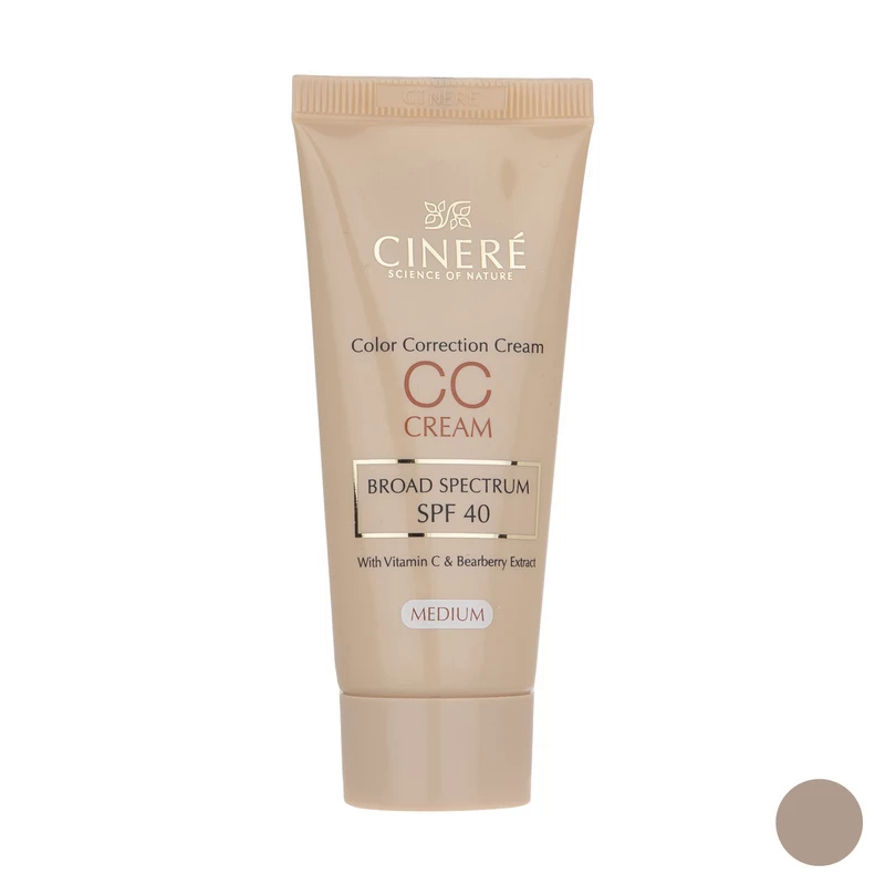 کرم پودر متعادل کننده رنگ پوست CC کرم SPF40 مناسب انواع‌پوست 40میل-رنگ متوسط