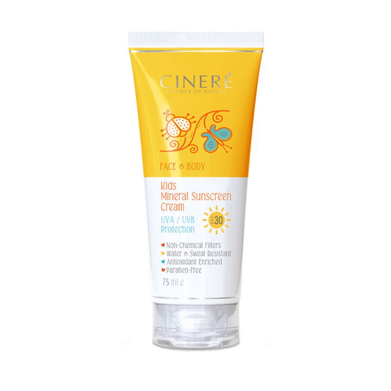 کرم ضد آفتاب کودک SPF30 مناسب صورت و بدن سینره 75میل
