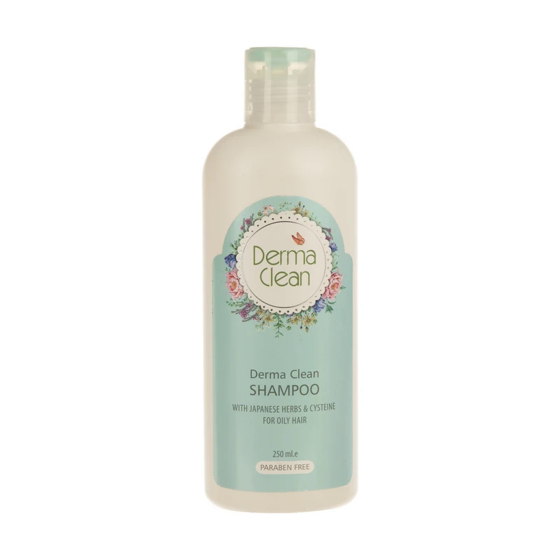 شامپو موهای چرب درماکلین حاوی عصاره گیاهان ژاپنی و سیستئین 250میل