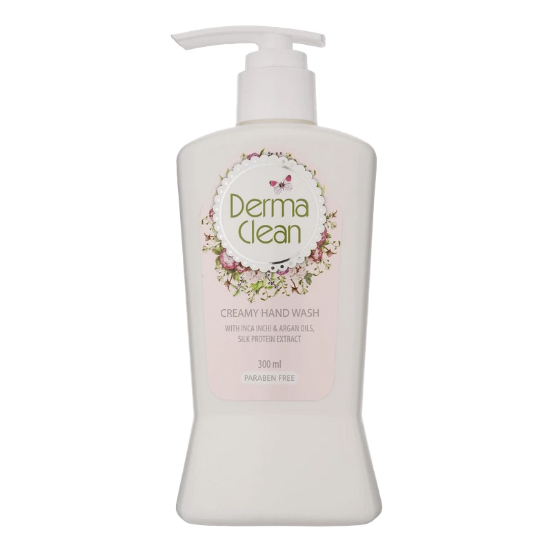 مایع دستشویی کرمی درماکلین مدل آرگان و عصاره ابریشم 300میل