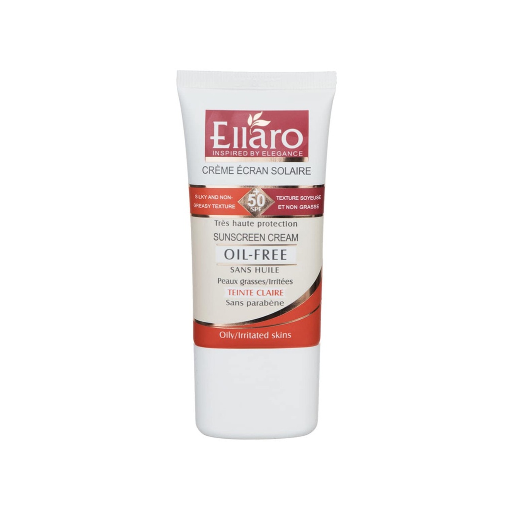 کرم ضد آفتاب رنگی فاقد چربی SPF50 الارو مناسب پوست چرب حجم 40 میل-بژ روشن