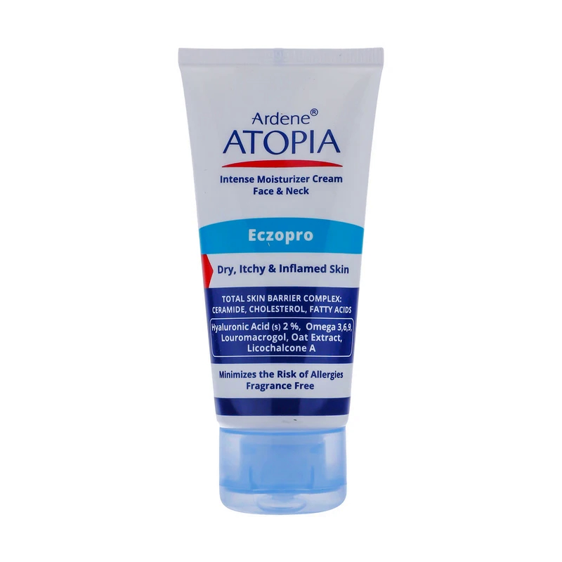 کرم مرطوب‌کننده قوی صورت و گردن آردن آتوپیا مدل ECZOPRO مناسب پوست‌‌خشک،ملتهب و دارای‌خارش 50میل