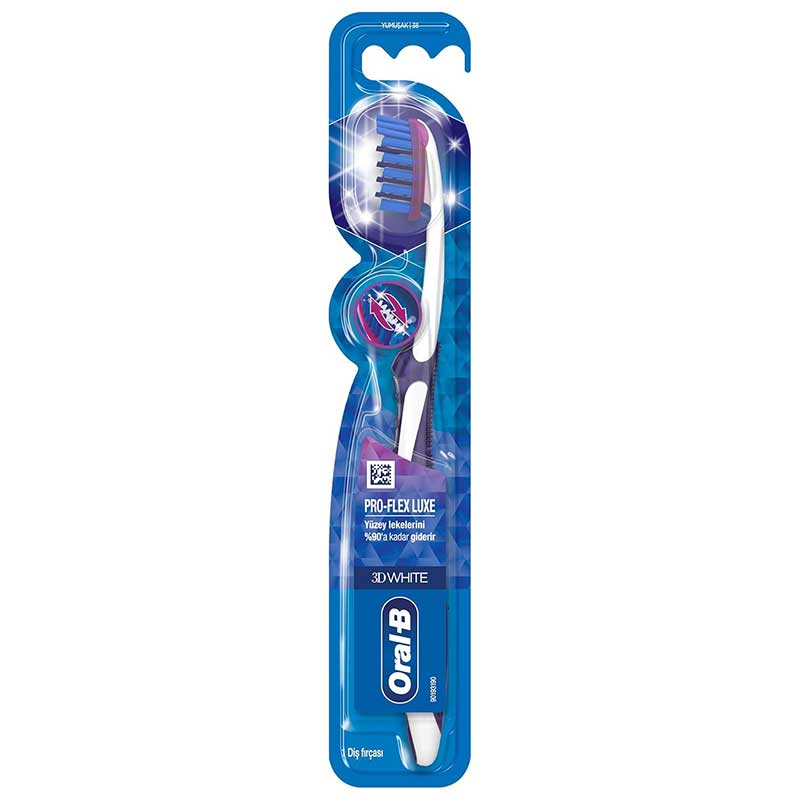 مسواک اورال-بی مدل Pro-Flex Luxe 3D White با برس متوسط