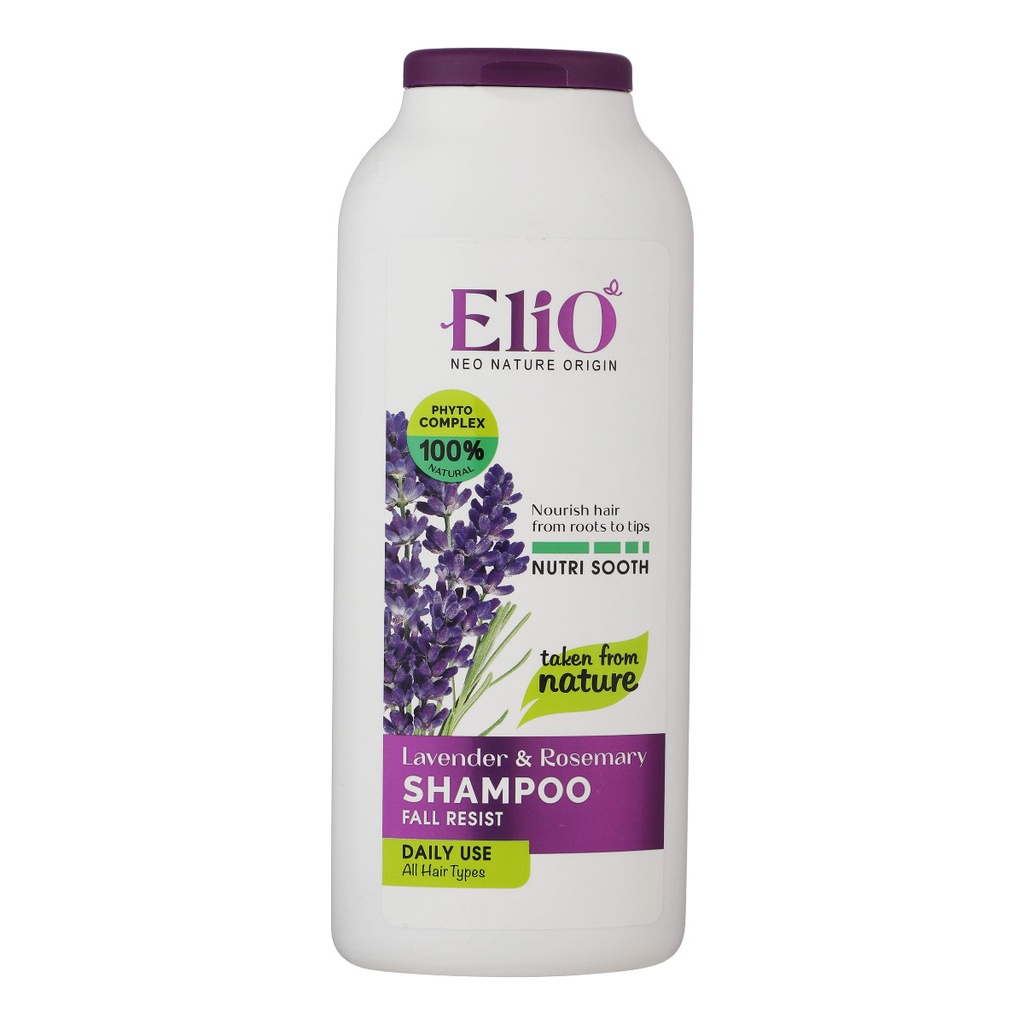 شامپو ضد ریزش مو الیو مدل اسطوخودوس و رزماری مناسب موهای نازک و دارای ریزش حجم 400 میل