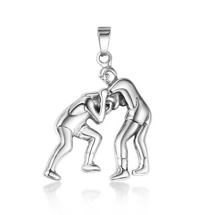 گردنبند ورزشی استیل مدل کشتی