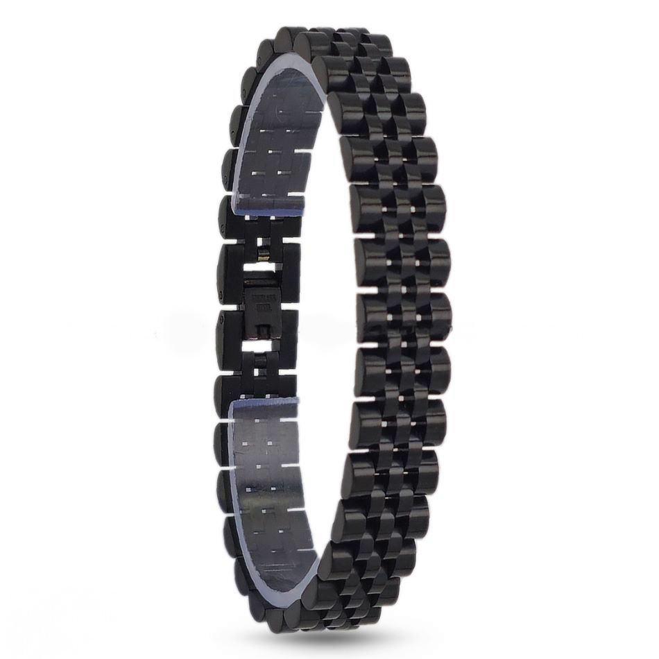 دستبند رولکس استیل مشکی 