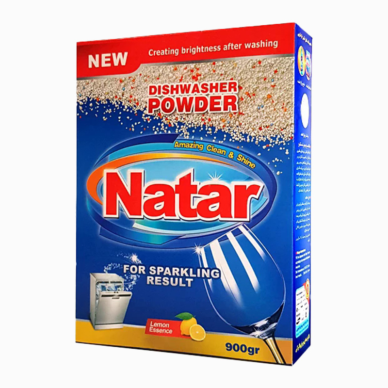  پودر آنزیم دار ماشین ظرفشویی ناتار مدل لیمو وزن 900 گرم